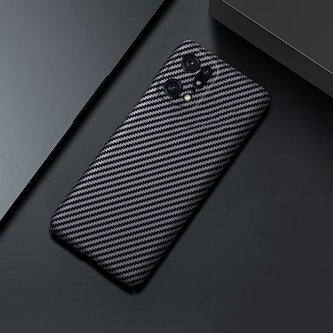 Funda Dura Plastico Rigida Carcasa Mate Twill para Oppo Find X5 Pro 5G Negro