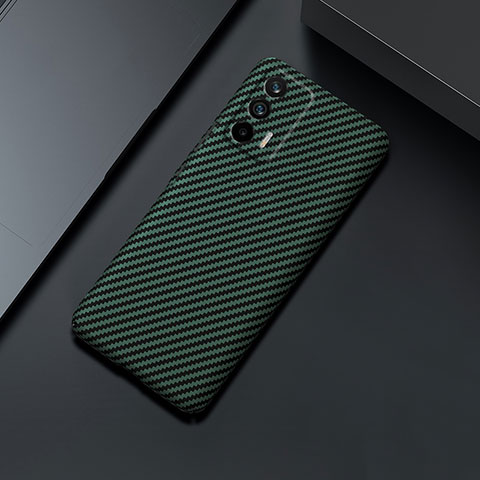 Funda Dura Plastico Rigida Carcasa Mate Twill para Realme GT 5G Verde