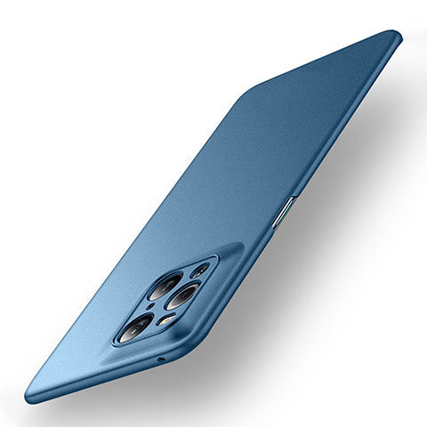 Funda Dura Plastico Rigida Carcasa Mate YK1 para Oppo Find X3 5G Azul