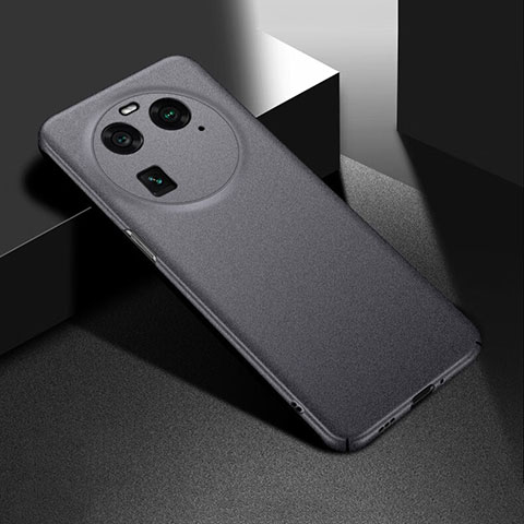 Funda Dura Plastico Rigida Carcasa Mate YK1 para Oppo Find X6 5G Gris Oscuro