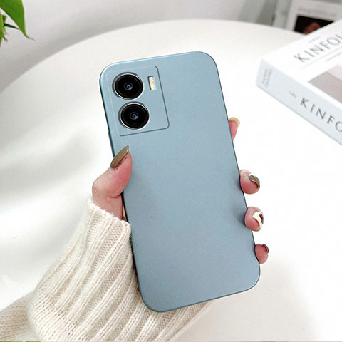 Funda Dura Plastico Rigida Carcasa Mate YK1 para Vivo iQOO Z7x 5G Azul Cielo