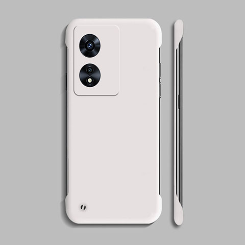 Funda Dura Plastico Rigida Carcasa Mate YK2 para Oppo A58 5G Blanco