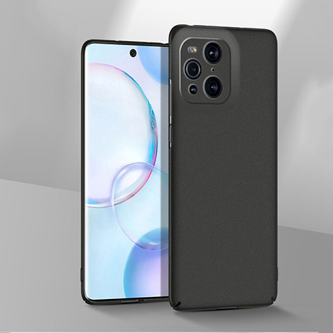 Funda Dura Plastico Rigida Carcasa Mate YK2 para Oppo Find X3 Pro 5G Negro