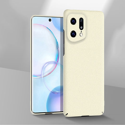 Funda Dura Plastico Rigida Carcasa Mate YK3 para Oppo Find X5 5G Blanco