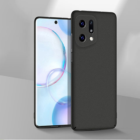 Funda Dura Plastico Rigida Carcasa Mate YK3 para Oppo Find X5 Pro 5G Negro