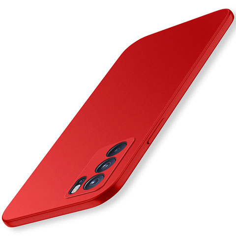 Funda Dura Plastico Rigida Carcasa Mate YK3 para Oppo Reno6 5G Rojo