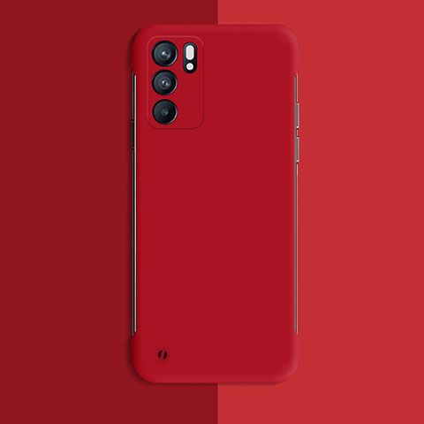 Funda Dura Plastico Rigida Carcasa Mate YK4 para Oppo Reno6 Pro 5G India Rojo