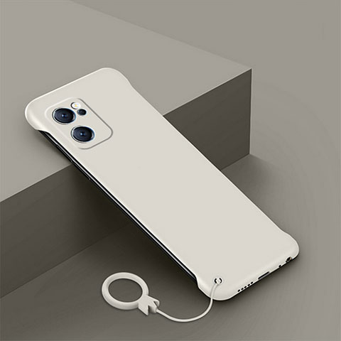 Funda Dura Plastico Rigida Carcasa Mate YK4 para Oppo Reno7 SE 5G Blanco