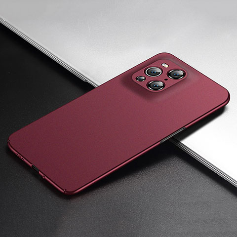 Funda Dura Plastico Rigida Carcasa Mate YK5 para Oppo Find X3 5G Rojo