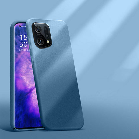 Funda Dura Plastico Rigida Carcasa Mate YK5 para Oppo Find X5 Pro 5G Azul