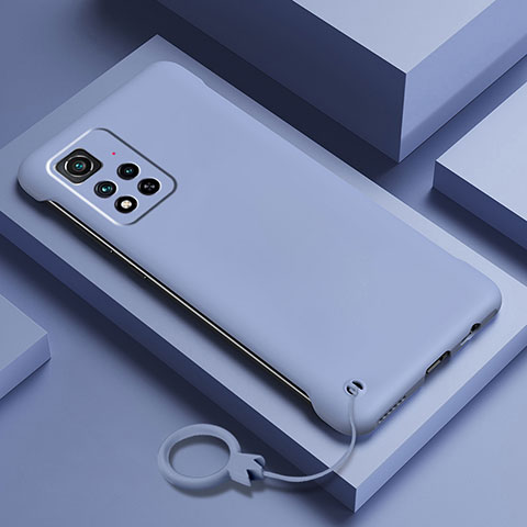 Funda Dura Plastico Rigida Carcasa Mate YK5 para Xiaomi Redmi Note 11 Pro+ Plus 5G Gris Lavanda