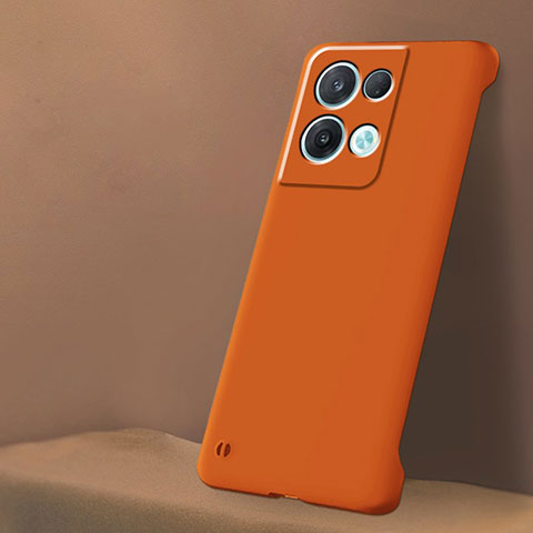 Funda Dura Plastico Rigida Carcasa Mate YK6 para Oppo Reno8 5G Naranja