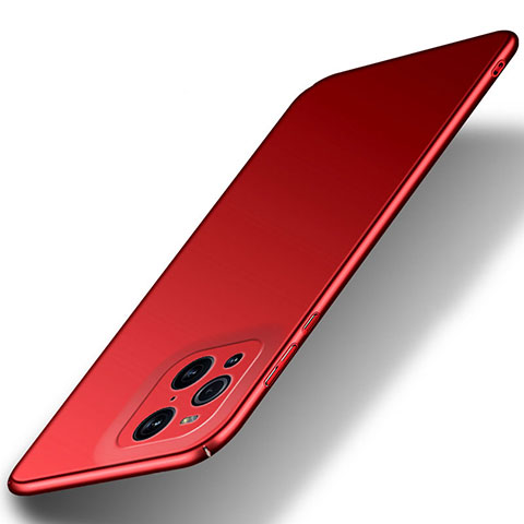 Funda Dura Plastico Rigida Carcasa Mate YK8 para Oppo Find X3 Pro 5G Rojo