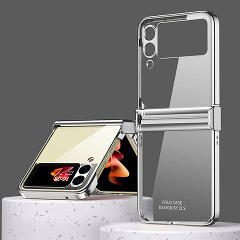 Funda Dura Plastico Rigida Carcasa Mate ZL1 para Samsung Galaxy Z Flip3 5G Plata