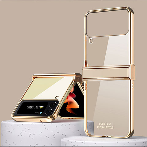 Funda Dura Plastico Rigida Carcasa Mate ZL1 para Samsung Galaxy Z Flip4 5G Oro