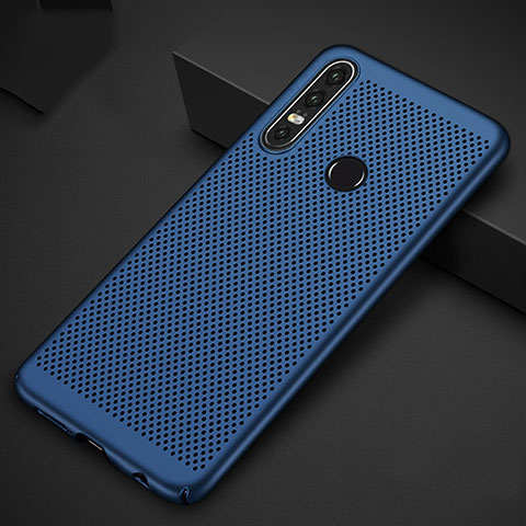 Funda Dura Plastico Rigida Carcasa Perforada P01 para Huawei Nova 4e Azul