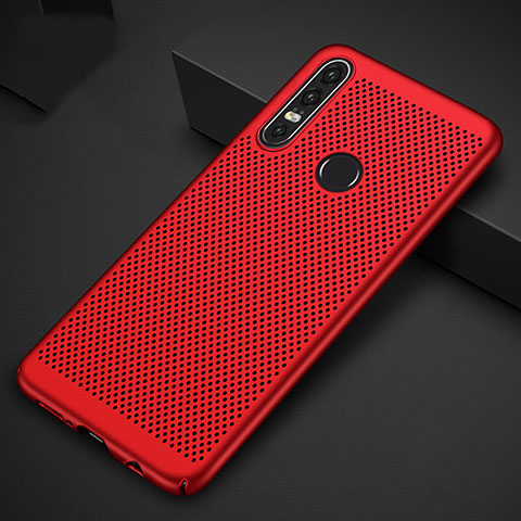 Funda Dura Plastico Rigida Carcasa Perforada P01 para Huawei Nova 4e Rojo