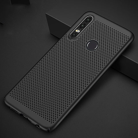 Funda Dura Plastico Rigida Carcasa Perforada P01 para Huawei P30 Lite XL Negro