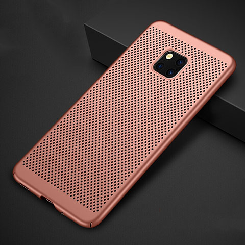 Funda Dura Plastico Rigida Carcasa Perforada para Huawei Mate 20 Pro Oro Rosa