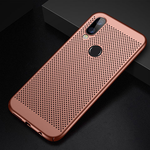 Funda Dura Plastico Rigida Carcasa Perforada para Huawei P20 Lite Oro Rosa