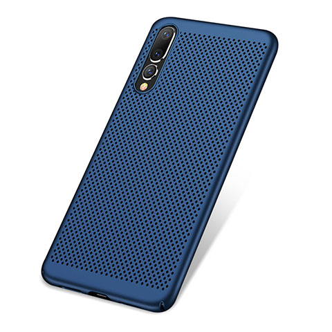 Funda Dura Plastico Rigida Carcasa Perforada para Huawei P20 Pro Azul