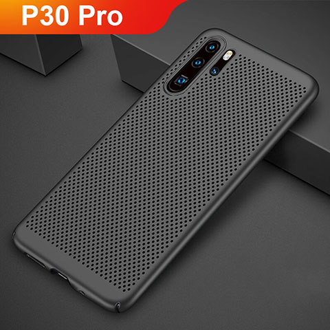 Funda Dura Plastico Rigida Carcasa Perforada para Huawei P30 Pro New Edition Negro