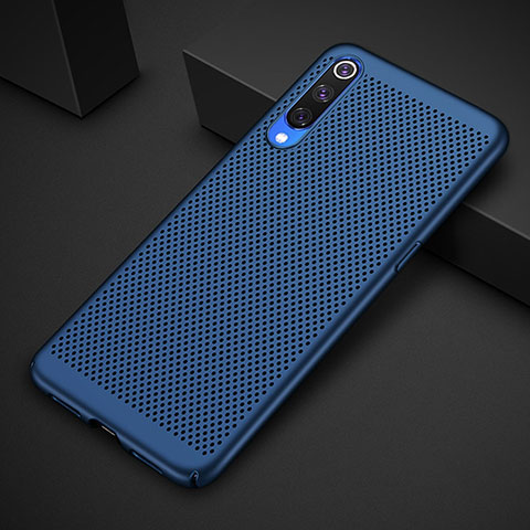 Funda Dura Plastico Rigida Carcasa Perforada para Xiaomi Mi 9 Lite Azul