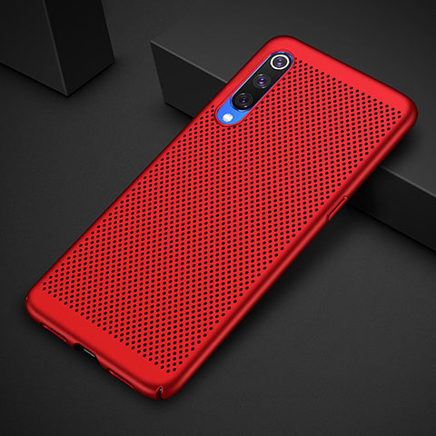 Funda Dura Plastico Rigida Carcasa Perforada para Xiaomi Mi 9 Rojo