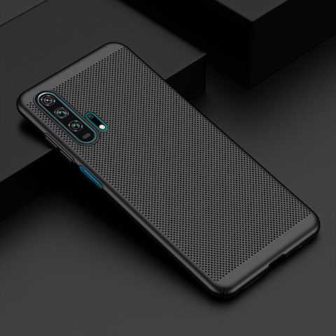 Funda Dura Plastico Rigida Carcasa Perforada W01 para Huawei Honor 20 Pro Negro