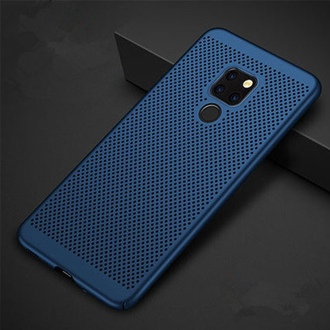 Funda Dura Plastico Rigida Carcasa Perforada W01 para Huawei Mate 20 X 5G Azul