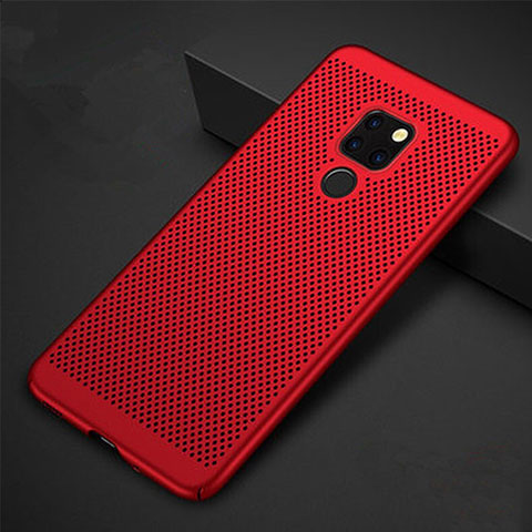 Funda Dura Plastico Rigida Carcasa Perforada W01 para Huawei Mate 20 X 5G Rojo