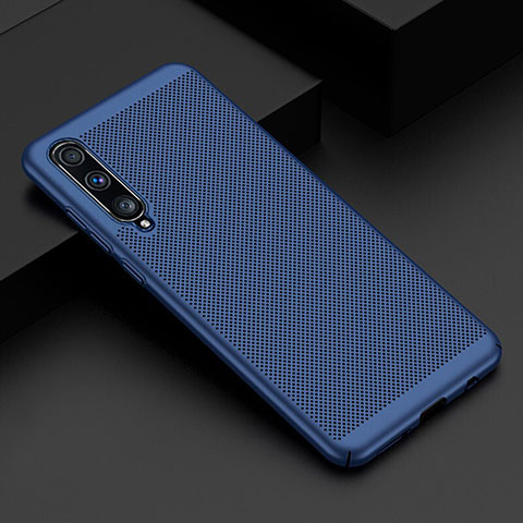 Funda Dura Plastico Rigida Carcasa Perforada W01 para Samsung Galaxy A70S Azul