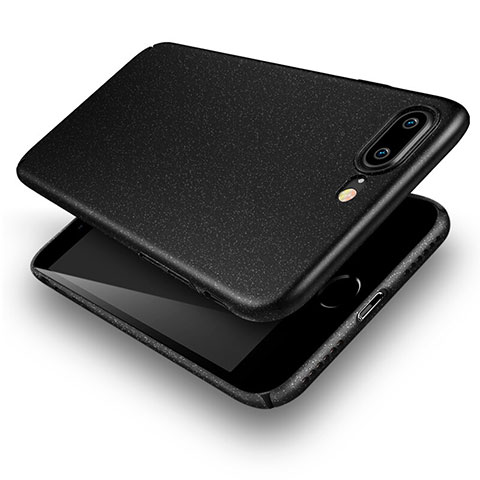 Funda Dura Plastico Rigida Fino Arenisca para Apple iPhone 7 Plus Negro