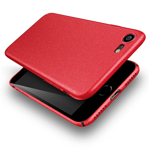 Funda Dura Plastico Rigida Fino Arenisca para Apple iPhone 7 Rojo