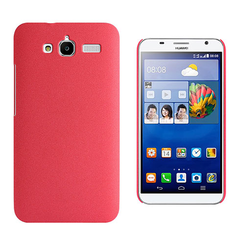 Funda Dura Plastico Rigida Fino Arenisca para Huawei Ascend GX1 Rojo