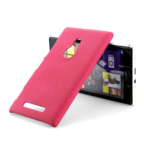 Funda Dura Plastico Rigida Fino Arenisca para Nokia Lumia 925 Rojo