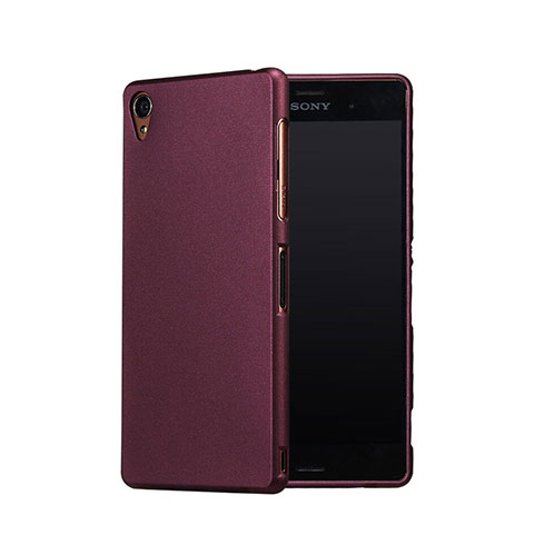 Funda Dura Plastico Rigida Fino Arenisca para Sony Xperia Z3 Rojo