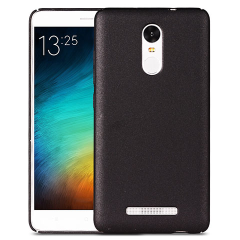 Funda Dura Plastico Rigida Fino Arenisca para Xiaomi Redmi Note 3 Negro