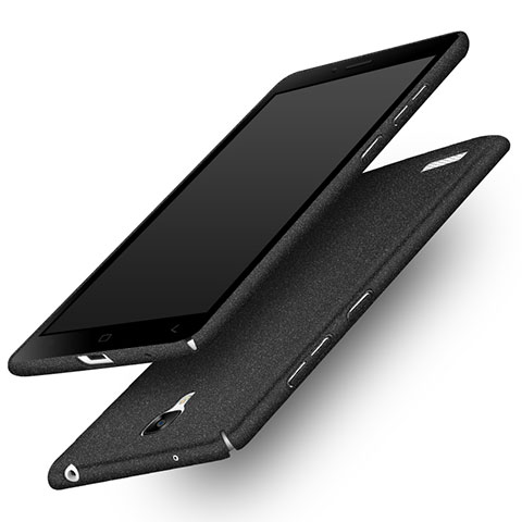 Funda Dura Plastico Rigida Fino Arenisca para Xiaomi Redmi Note Negro