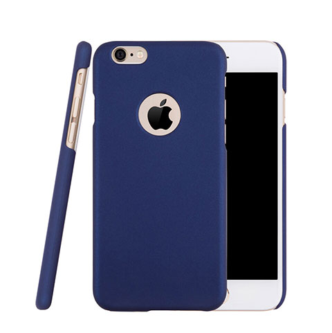 Funda Dura Plastico Rigida Mate con Agujero para Apple iPhone 6 Azul