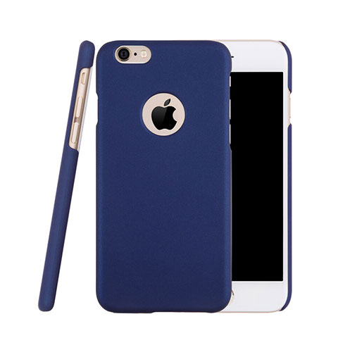 Funda Dura Plastico Rigida Mate con Agujero para Apple iPhone 6S Azul