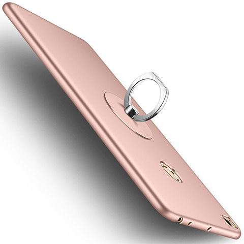 Funda Dura Plastico Rigida Mate con Anillo de dedo Soporte para Xiaomi Mi Max 2 Oro Rosa