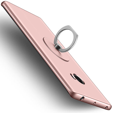 Funda Dura Plastico Rigida Mate con Anillo de dedo Soporte para Xiaomi Mi Note 2 Special Edition Oro Rosa