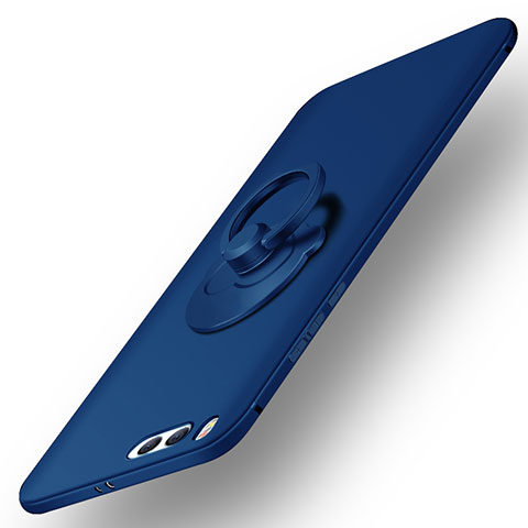 Funda Dura Plastico Rigida Mate con Anillo de dedo Soporte R01 para Xiaomi Mi 6 Azul