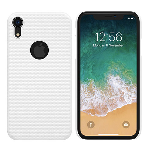 Funda Dura Plastico Rigida Mate M02 para Apple iPhone XR Blanco