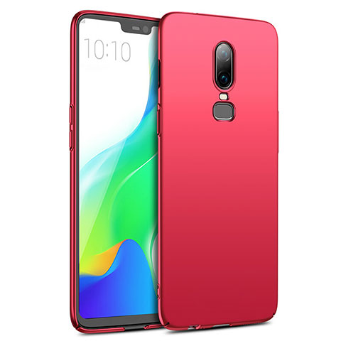 Funda Dura Plastico Rigida Mate M02 para OnePlus 6 Rojo