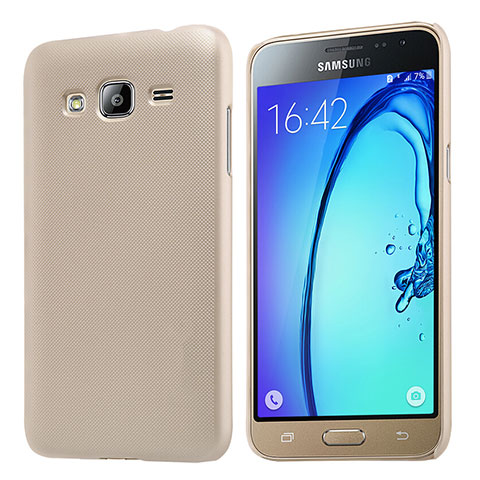 Funda Dura Plastico Rigida Mate M02 para Samsung Galaxy Amp Prime J320P J320M Oro