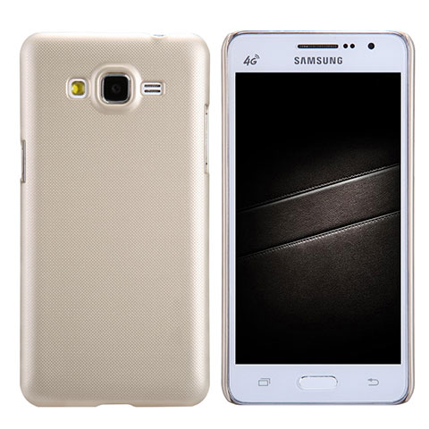 Funda Dura Plastico Rigida Mate M02 para Samsung Galaxy Grand Prime 4G G531F Duos TV Oro