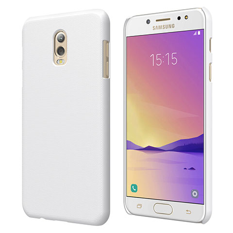 Funda Dura Plastico Rigida Mate M04 para Samsung Galaxy C7 (2017) Blanco