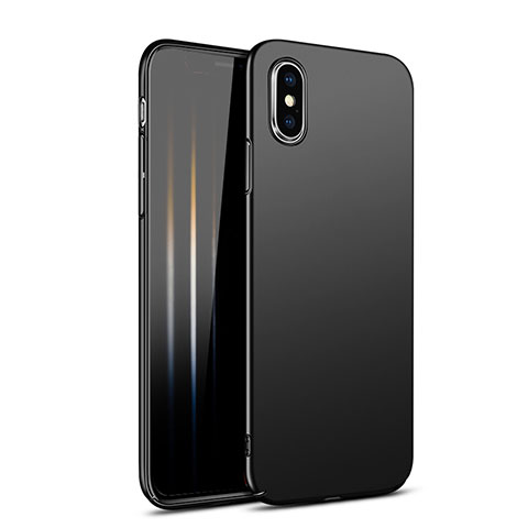 Funda Dura Plastico Rigida Mate M09 para Apple iPhone Xs Negro